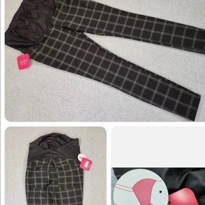 Ingrid & Isabel Black Plaid Maternity Pants